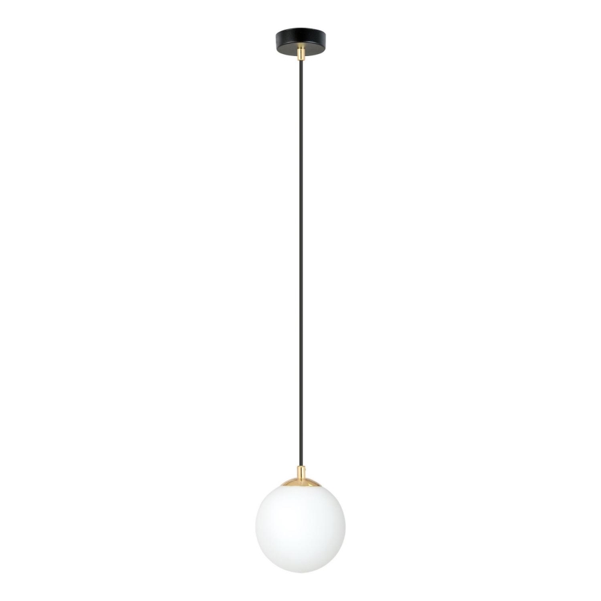 Lampadario a sospensione con filo ROYAL 1xE14/10W/230V diametro 14 cm nero