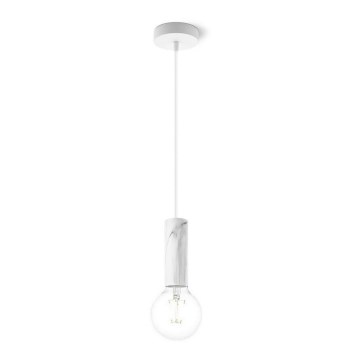 Lampadario a sospensione con filo SAGA 1xE27/40W/230V marmo