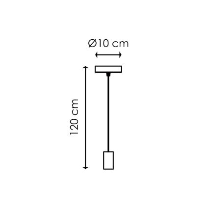 Lampadario a sospensione con filo SAGA 1xE27/40W/230V marmo