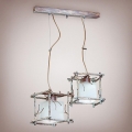 Lampadario a sospensione con filo SAVANNAH KUBO 2xE27/40W/230V