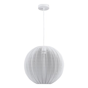 Lampadario a sospensione con filo SENSAI 1xE27/20W/230V diametro 40 cm bianco