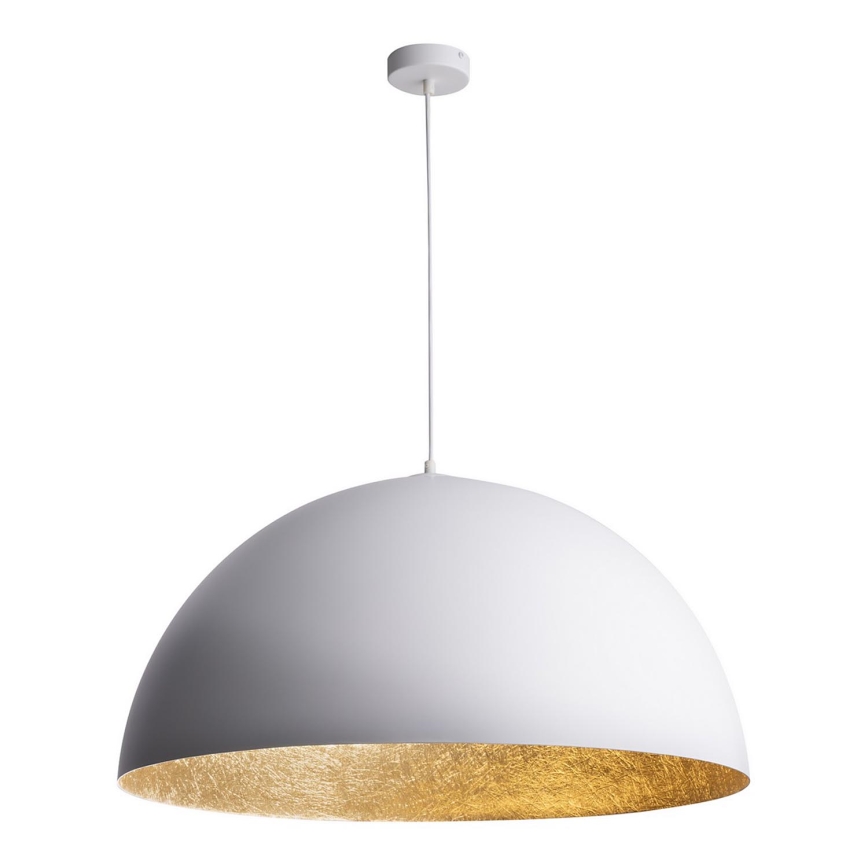 Lampadario a sospensione con filo SFERA 1xE27/60W/230V diametro 35 cm bianco/oro