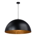 Lampadario a sospensione con filo SFERA 1xE27/60W/230V diametro 35 cm nero/rame