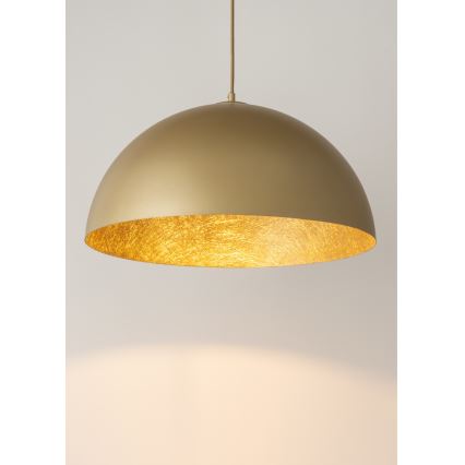 Lampadario a sospensione con filo SFERA 1xE27/60W/230V diametro 35 cm oro