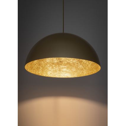 Lampadario a sospensione con filo SFERA 1xE27/60W/230V diametro 35 cm oro