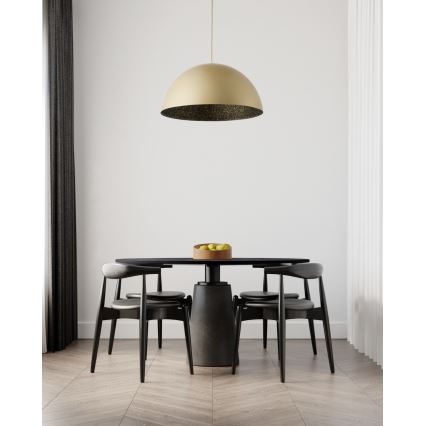 Lampadario a sospensione con filo SFERA 1xE27/60W/230V diametro 35 cm oro/nero