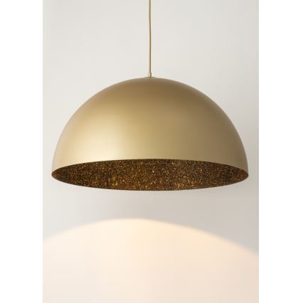 Lampadario a sospensione con filo SFERA 1xE27/60W/230V diametro 35 cm oro/nero