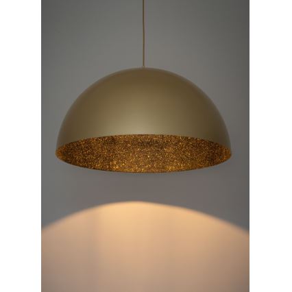 Lampadario a sospensione con filo SFERA 1xE27/60W/230V diametro 35 cm oro/nero