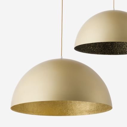 Lampadario a sospensione con filo SFERA 1xE27/60W/230V diametro 35 cm oro/nero