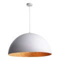 Lampadario a sospensione con filo SFERA 1xE27/60W/230V diametro 50 cm bianco/rame