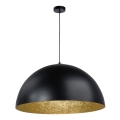 Lampadario a sospensione con filo SFERA 1xE27/60W/230V diametro 50 cm nero/oro