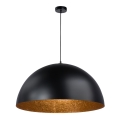 Lampadario a sospensione con filo SFERA 1xE27/60W/230V diametro 50 cm nero/rame