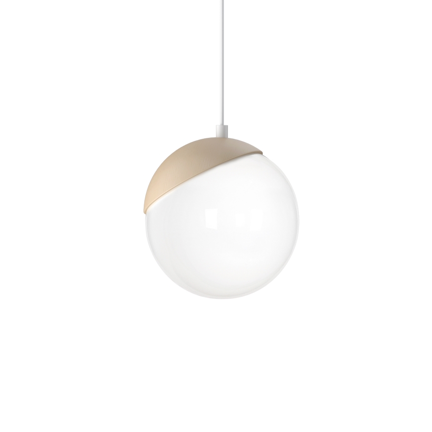 Lampadario a sospensione con filo SFERA WOOD 1xE14/40W/230V
