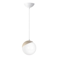 Lampadario a sospensione con filo SFERA WOOD 1xE14/40W/230V