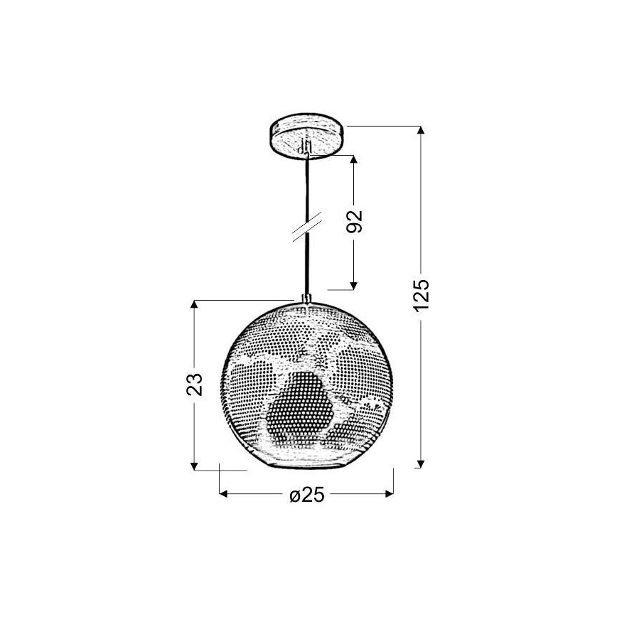 Lampadario a sospensione con filo SFINKS 1xE27/60W/230V