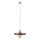Lampadario a sospensione con filo SILA 1xE27/15W/230V diametro 30 cm marrone/beige