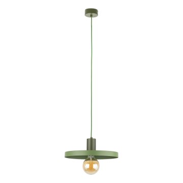 Lampadario a sospensione con filo SILA 1xE27/15W/230V diametro 30 cm verde