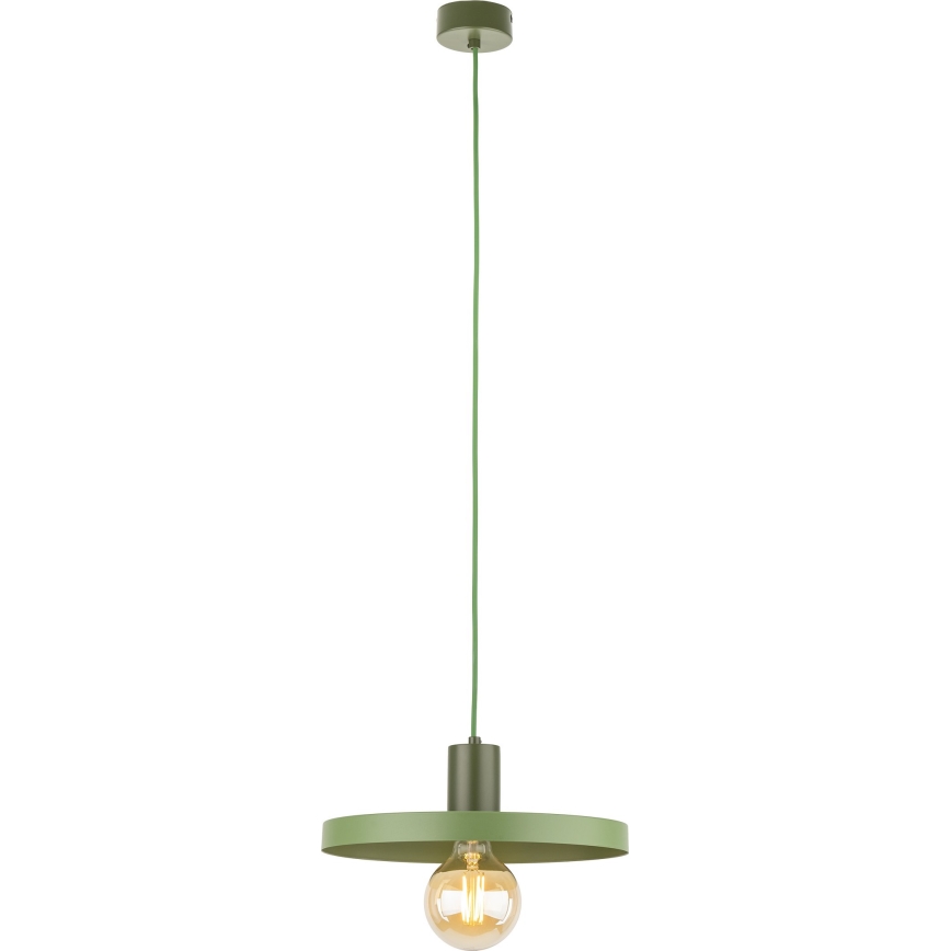 Lampadario a sospensione con filo SILA 1xE27/15W/230V diametro 30 cm verde