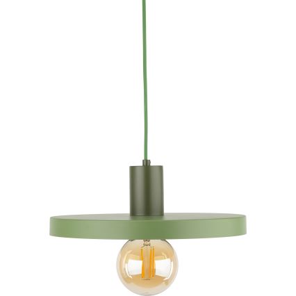 Lampadario a sospensione con filo SILA 1xE27/15W/230V diametro 30 cm verde