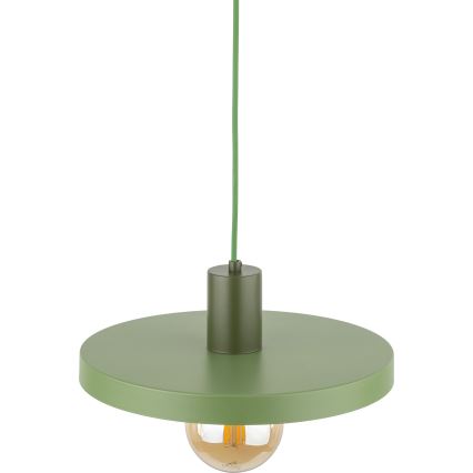 Lampadario a sospensione con filo SILA 1xE27/15W/230V diametro 30 cm verde