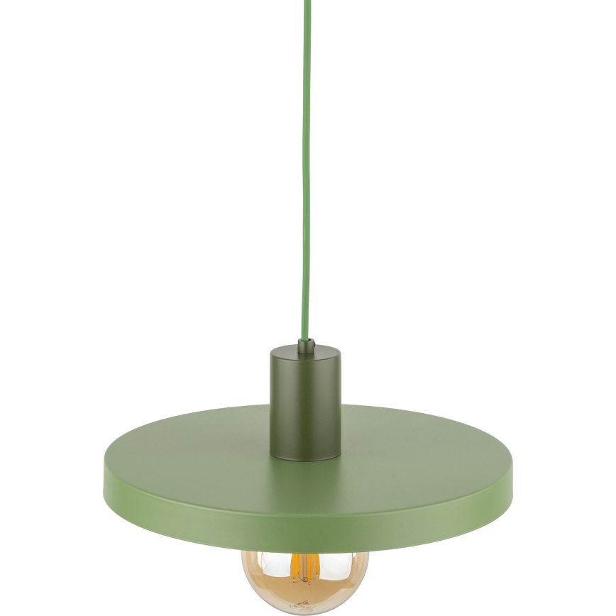 Lampadario a sospensione con filo SILA 1xE27/15W/230V diametro 30 cm verde