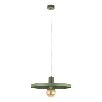 Lampadario a sospensione con filo SILA 1xE27/15W/230V diametro 40 cm verde
