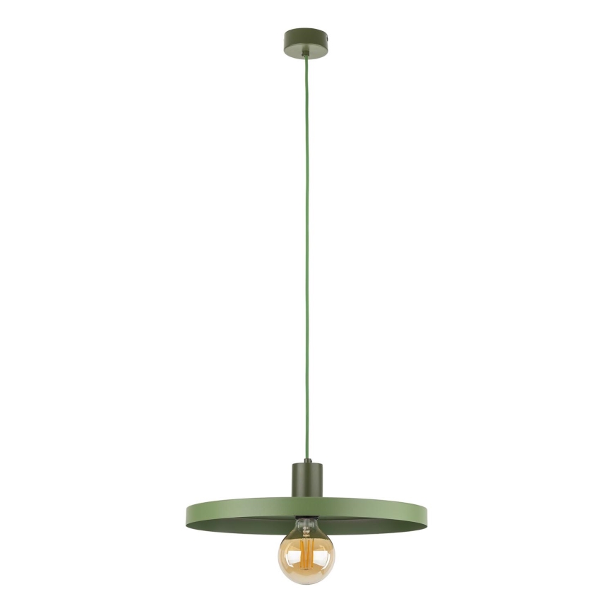 Lampadario a sospensione con filo SILA 1xE27/15W/230V diametro 40 cm verde