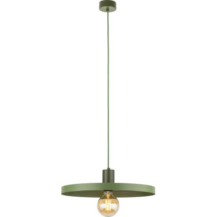 Lampadario a sospensione con filo SILA 1xE27/15W/230V diametro 40 cm verde
