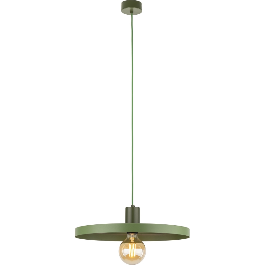 Lampadario a sospensione con filo SILA 1xE27/15W/230V diametro 40 cm verde