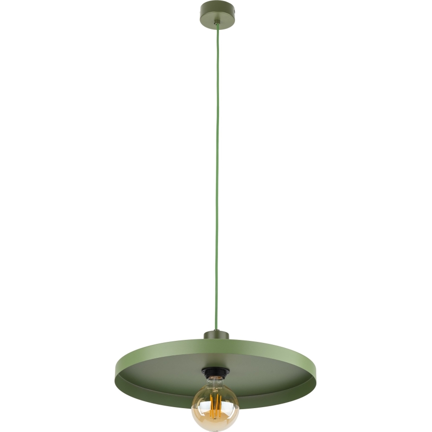 Lampadario a sospensione con filo SILA 1xE27/15W/230V diametro 40 cm verde