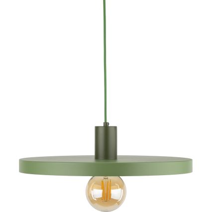 Lampadario a sospensione con filo SILA 1xE27/15W/230V diametro 40 cm verde