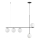 Lampadario a sospensione con filo SILIA 5xG9/12W/230V nero