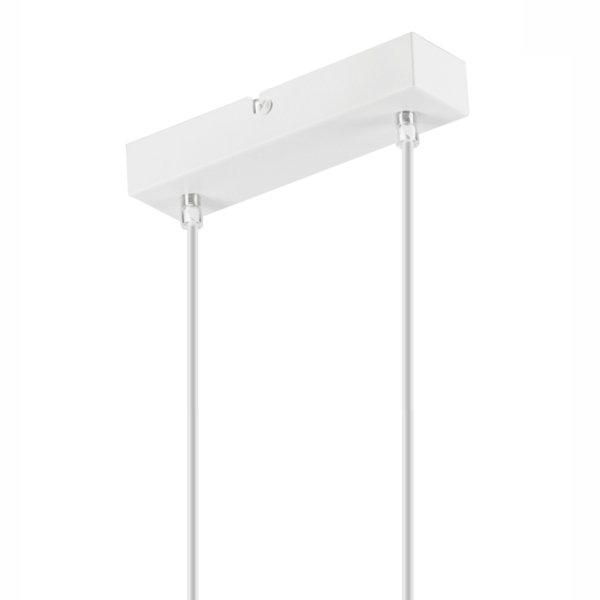 Lampadario a sospensione con filo SIMON 2xE27/60W/230V bianco/faggio
