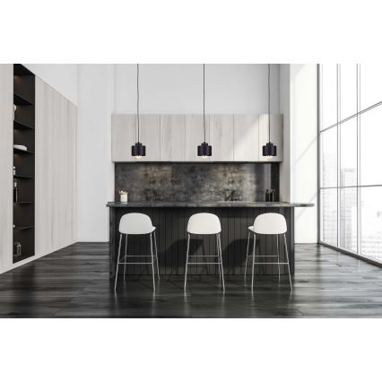 Lampadario a sospensione con filo SIMPLY BLACK 1xE27/60W/230V