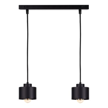 Lampadario a sospensione con filo SIMPLY BLACK 2xE27/60W/230V