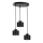 Lampadario a sospensione con filo SIMPLY BLACK 3xE27/60W/230V diametro 32 cm