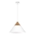 Lampadario a sospensione con filo SINGLE 1xE27/15W/230V bianco/faggio
