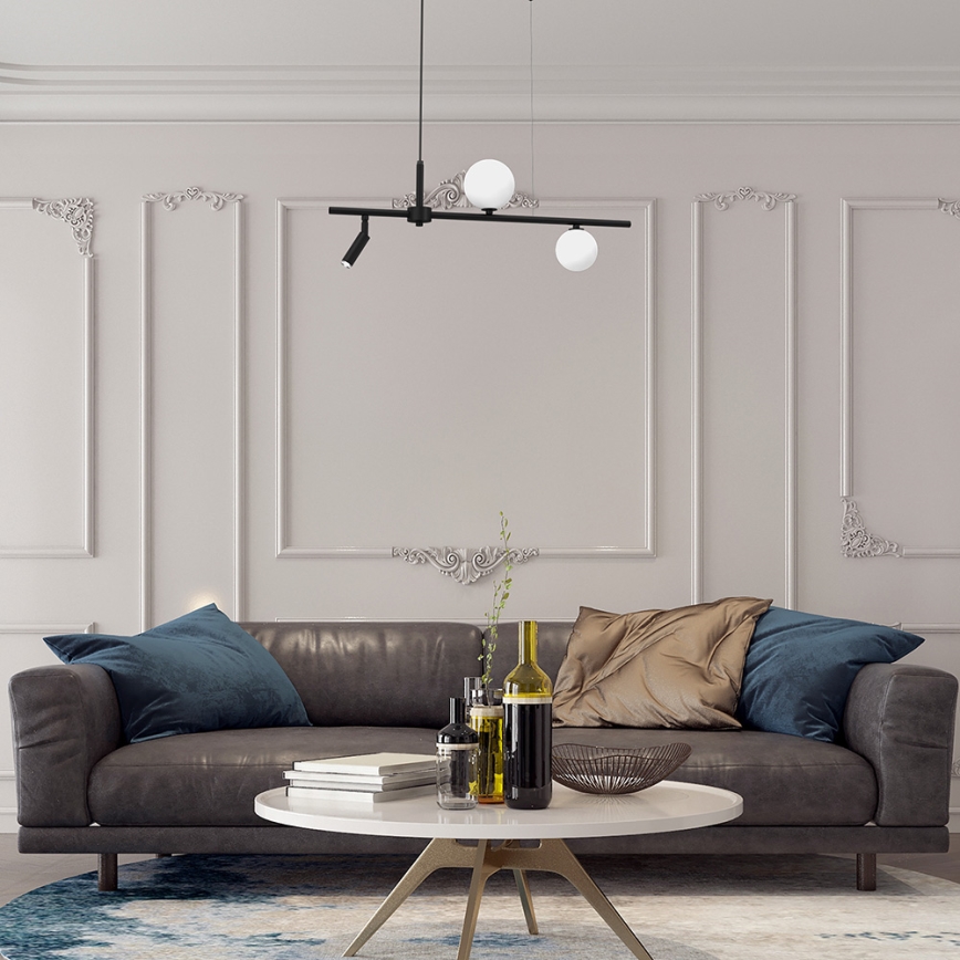 Lampadario a sospensione con filo SIRIO 3xG9/25W/230V nero