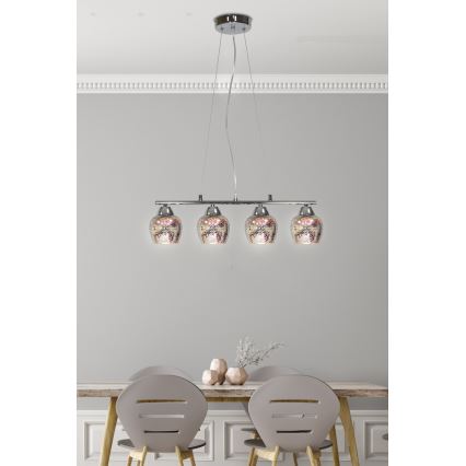 Lampadario a sospensione con filo SIRIUS 4xE27/60W/230V