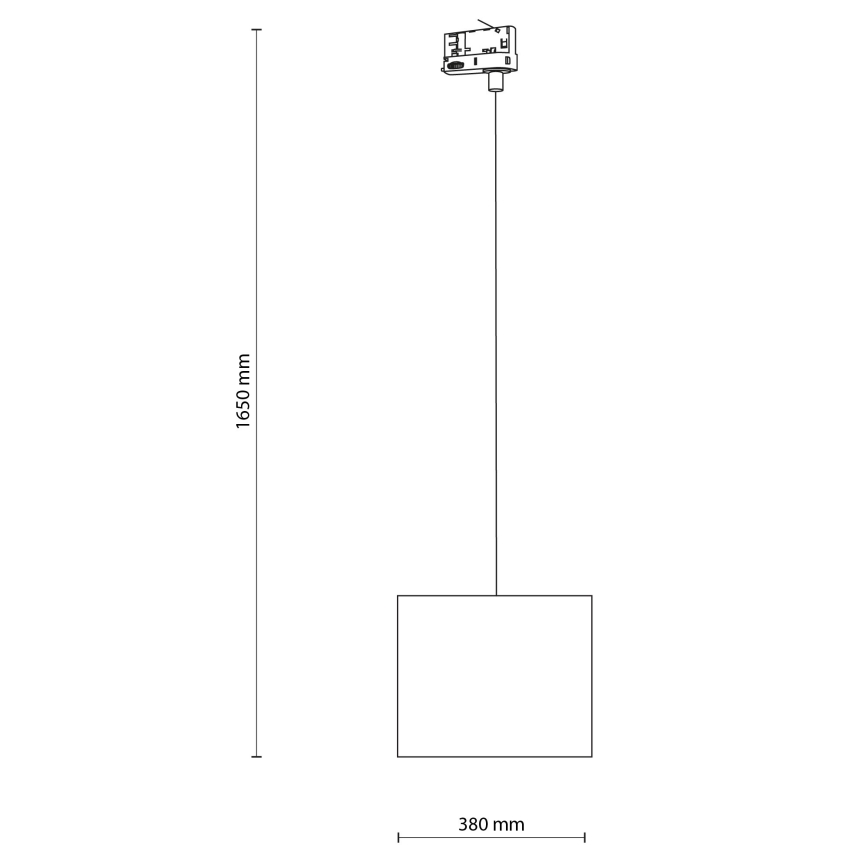 Lampadario a sospensione con filo per sistema a binario trifase TRACER 1xE27/15W/230V diametro 30 cm nero/grigio