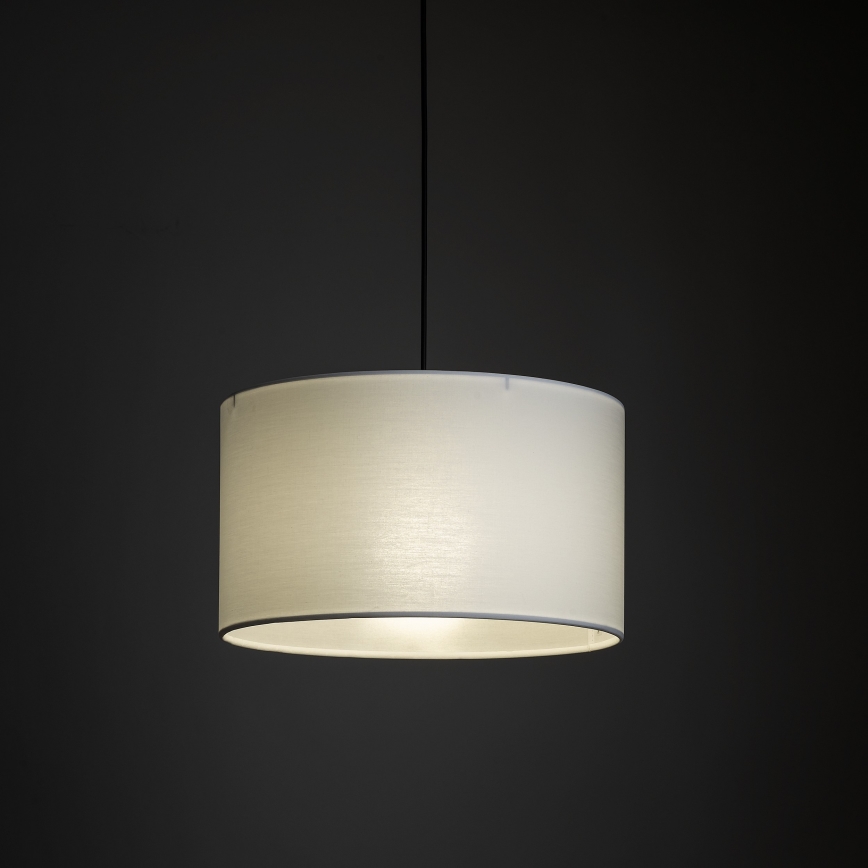 Lampadario a sospensione con filo per sistema a binario trifase TRACER 1xE27/15W/230V diametro 38 cm nero/bianco