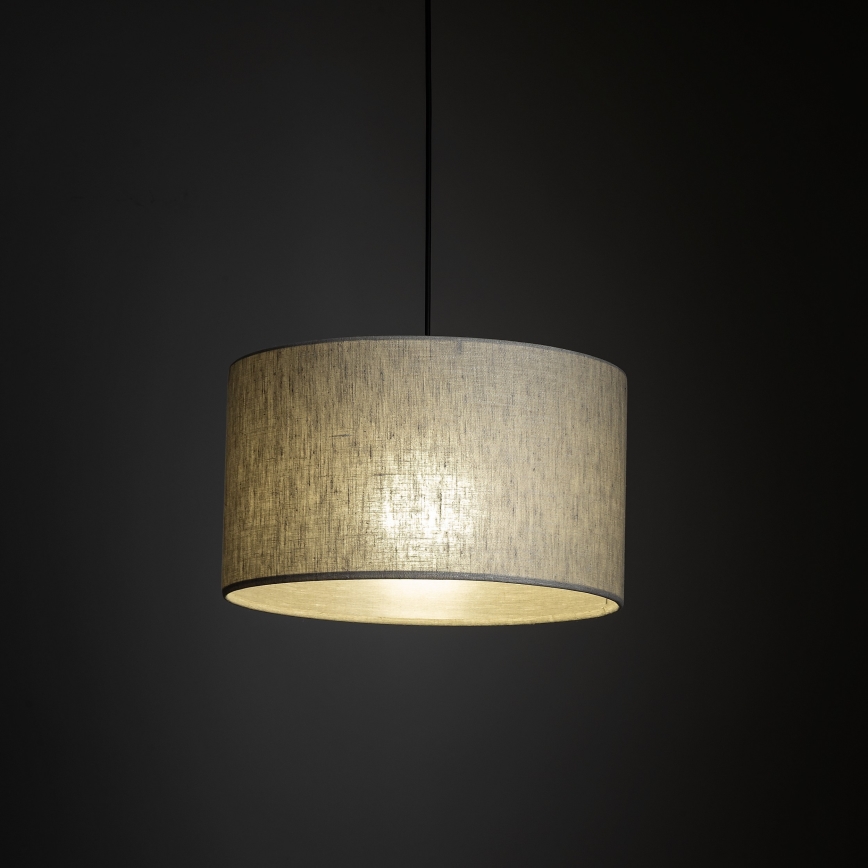 Lampadario a sospensione con filo per sistema a binario trifase TRACER 1xE27/15W/230V diametro 38 cm nero/grigio
