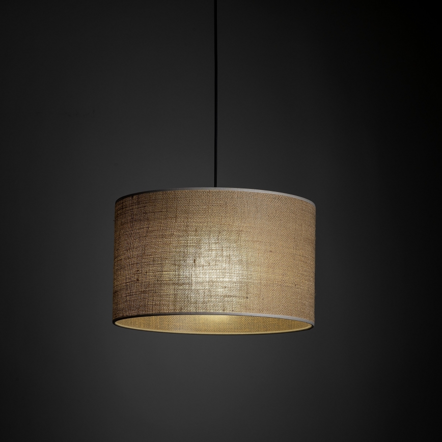 Lampadario a sospensione con filo per sistema a binario trifase TRACER 1xE27/15W/230V diametro 38 cm nero/marrone