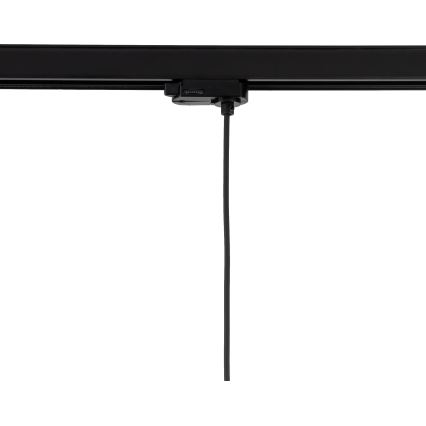 Lampadario a sospensione con filo per sistema a binario trifase TRACER 1xE27/15W/230V diametro 38 cm nero/marrone