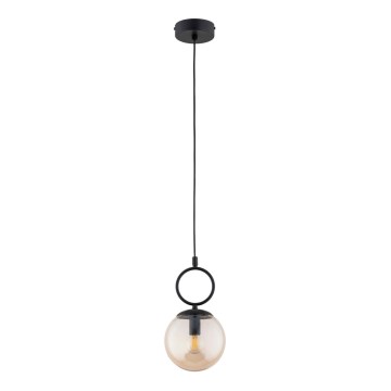 Lampadario a sospensione con filo SITRO 1xE14/10W/230V nero/fumé beige