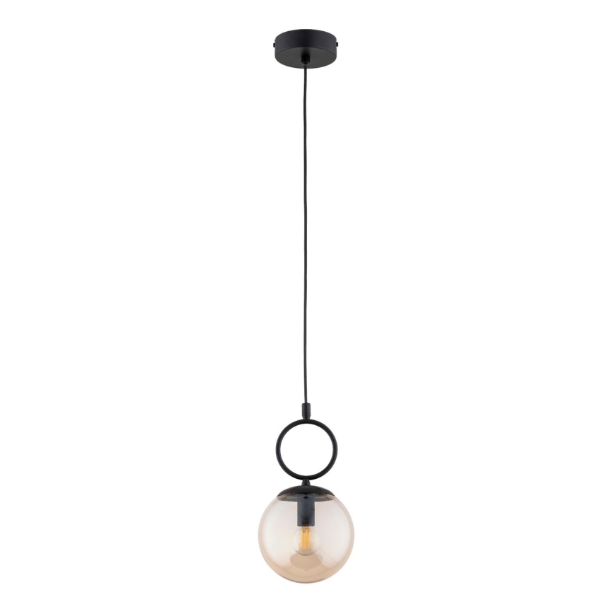 Lampadario a sospensione con filo SITRO 1xE14/10W/230V nero/fumé beige