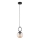 Lampadario a sospensione con filo SITRO 1xE14/10W/230V nero/fumé beige