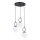 Lampadario a sospensione con filo SITRO 3xE14/10W/230V nero/bianco