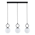 Lampadario a sospensione con filo SITRO 3xE14/10W/230V nero/bianco