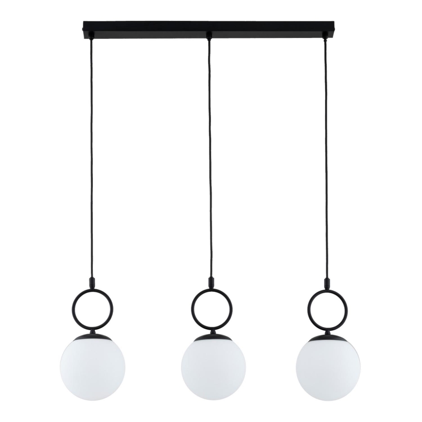 Lampadario a sospensione con filo SITRO 3xE14/10W/230V nero/bianco